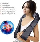 Electric Back and Neck Kneading Shoulder Massager with Heat Straps by DirectDeals