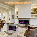 50 Inch Recessed Ultra Thin Electric Fireplace with Timer by LJGDeals