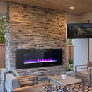 60 Inch Ultra Thin Electric Fireplace with 2 Heat Settings by LJGDeals