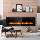 60 Inch Ultra Thin Electric Fireplace with 2 Heat Settings by LJGDeals