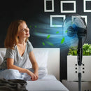 16 Inches Adjustable Height Fan with Quiet Oscillating Stand for Home and Office by LJGDeals