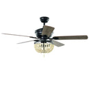 52 Inch Retro Ceiling Fan Light with Reversible Blades Remote Control by LJGDeals