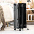 1500W Portable Oil-Filled Radiator Heater for Home and Office-Black by LJGDeals