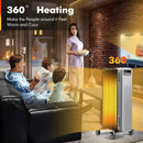 1500W Portable Oil-Filled Radiator Heater for Home and Office-Black by LJGDeals