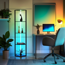 64" Corner Shelf Bookshelf with RGB LED Lights