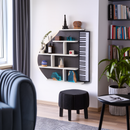 Piano Wall Shelf, Decorative Bookshelf with LED Light by EP Designlab LLC