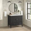 James Martin Myrrin 36" Single Bathroom Vanity, Carbon Oak