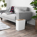 Trash Can - Rectangle - Steel + Wood by Yamazaki Home