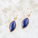 Blue Lapis Golden Drop Earrings