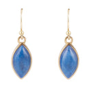 Blue Lapis Golden Drop Earrings