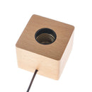 Wood light base with screw socket by EP Designlab LLC