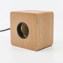 Wood light base with screw socket by EP Designlab LLC