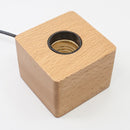 Wood light base with screw socket by EP Designlab LLC