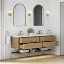 James Martin Allamari 72" Floating Double Bathroom Vanity, Dune Mist