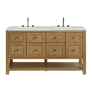 James Martin Breckenridge 60" Double Bathroom Vanity, Light Natural Oak