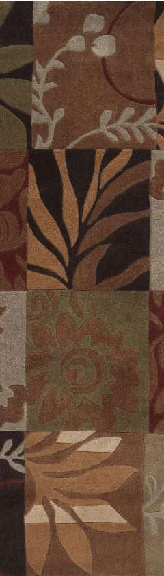 Warffum Modern Dark Brown Area Rug