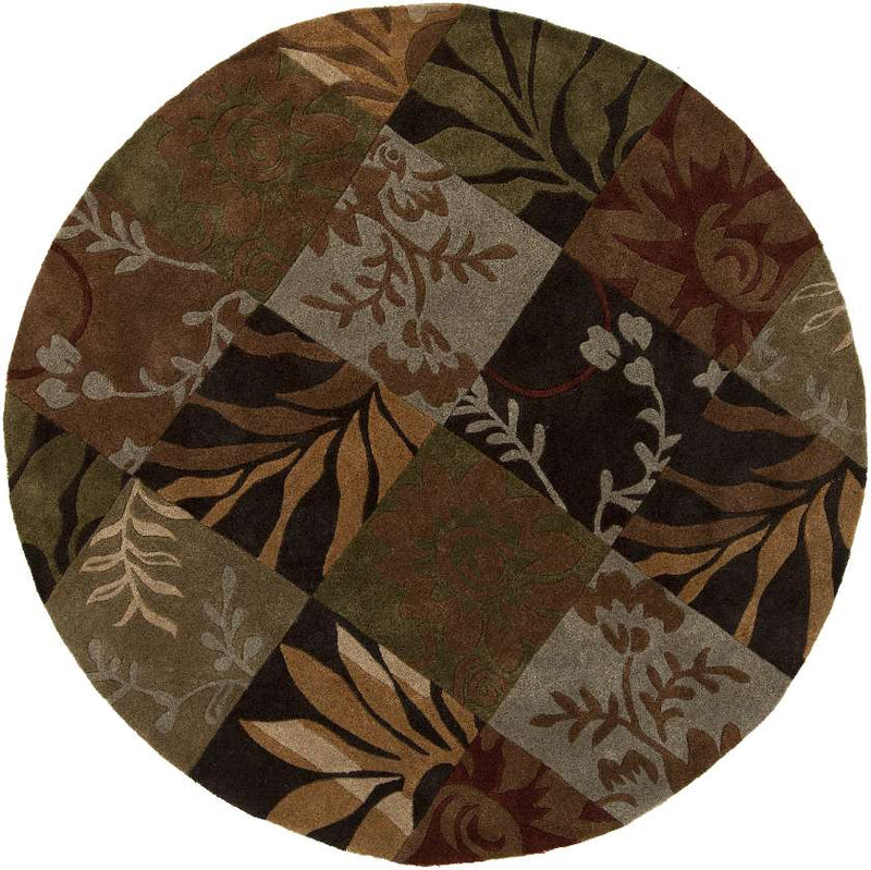 Warffum Modern Dark Brown Area Rug