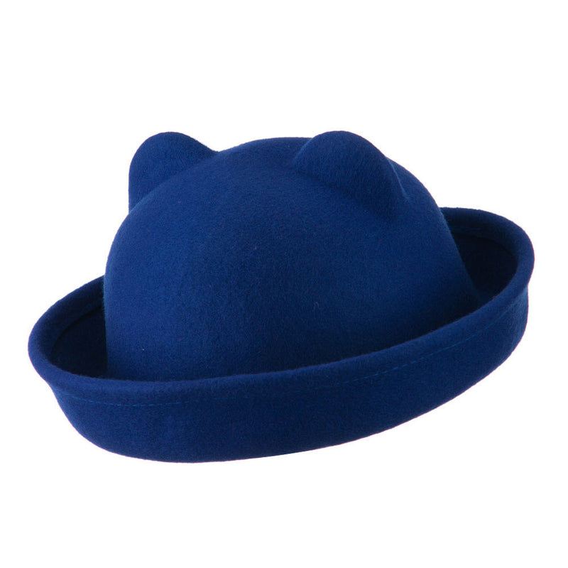 Girl's Ear Crown Felt Fedora