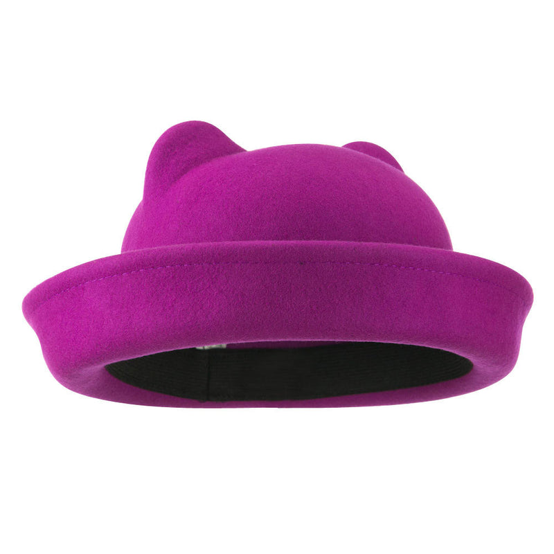 Girl's Ear Crown Felt Fedora