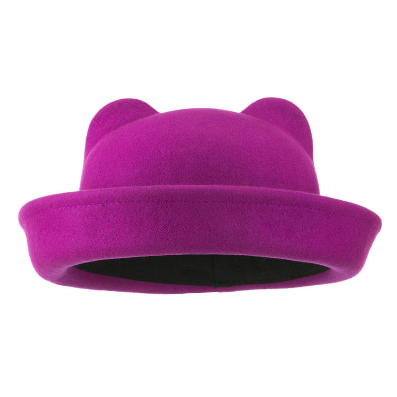 Girl's Ear Crown Felt Fedora