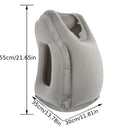 Ergonomic gray inflatable travel pillow bedroom neck support by Decorbites