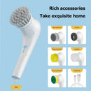 Ergonomic white electric cleaning brush for kitchen and bathroom by Decorbites
