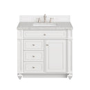 James Martin Bristol 36" Single Bathroom Vanity, Bright White