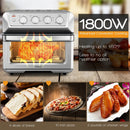 21.5 Quart 1800W Air Fryer Toaster Countertop Convection Oven with Recipe by LJGDeals