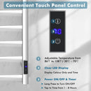 10 Bar Towel Warmer Wall Mounted Electric Heated Towel Rack with Built-in Timer-Silver by LJGDeals
