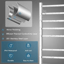 10 Bar Towel Warmer Wall Mounted Electric Heated Towel Rack with Built-in Timer-Silver by LJGDeals