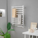 10 Bar Towel Warmer Wall Mounted Electric Heated Towel Rack with Built-in Timer-Silver by LJGDeals