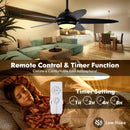 52 Inch Ceiling Fan with Lights and 3 Lighting Colors by LJGDeals