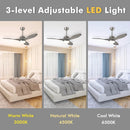 48 Inch Wood Ceiling Fan with LED Lights and 6 Speed Levels by LJGDeals