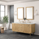 James Martin Laurent 72" Dual Mount Double Bathroom Vanity, Light Natural Oak