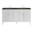 James Martin Myrrin 60" Double Bathroom Vanity, Bright White