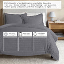 100% Cotton Honeycomb Waffle Duvet Set - Mattea Collection by Great Bay Home