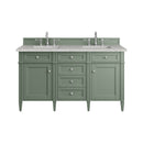 James Martin Brittany 60" Double Bathroom Vanity, Smokey Celadon