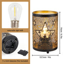 12PCS Etched Star lamp Battery Operated 6.5" H Bronze Metal Table Lamp with 6H Timer Decorations for Living Room Tabletop Parties Patio Entryway Indoors Outdoors by JHY DESIGN