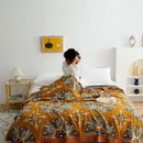 GobekUsa Ethnic Cotton Blanket & Throw - Breathable Gauze Summer Quilt - Boho Decor Bedspread
