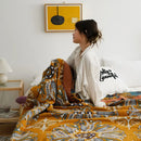 GobekUsa Ethnic Cotton Blanket & Throw - Breathable Gauze Summer Quilt - Boho Decor Bedspread