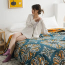 GobekUsa Ethnic Cotton Blanket & Throw - Breathable Gauze Summer Quilt - Boho Decor Bedspread