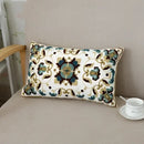 Ethnic floral canvas cotton embroidered pillow case living room decor by Decorbites