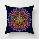 Ethnic geometric square pillowcase teal & gold living room decor by Decorbites
