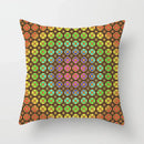 Ethnic geometric square pillowcase teal & gold living room decor by Decorbites