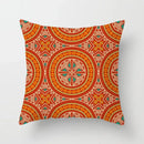 Ethnic geometric square pillowcase teal & gold living room decor by Decorbites