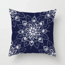 Ethnic geometric square pillowcase teal & gold living room decor by Decorbites