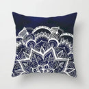 Ethnic geometric square pillowcase teal & gold living room decor by Decorbites