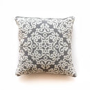 Ethnic gray and white swirl cushion cover living room decor by Decorbites