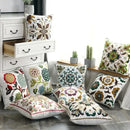 Ethnic style floral canvas pillow cover living room decor by Decorbites