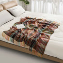 GobekUsa Ethnic Wave Woven Tassel Blanket: Multi-functional for Bed, Sofa, Table, Office Nap